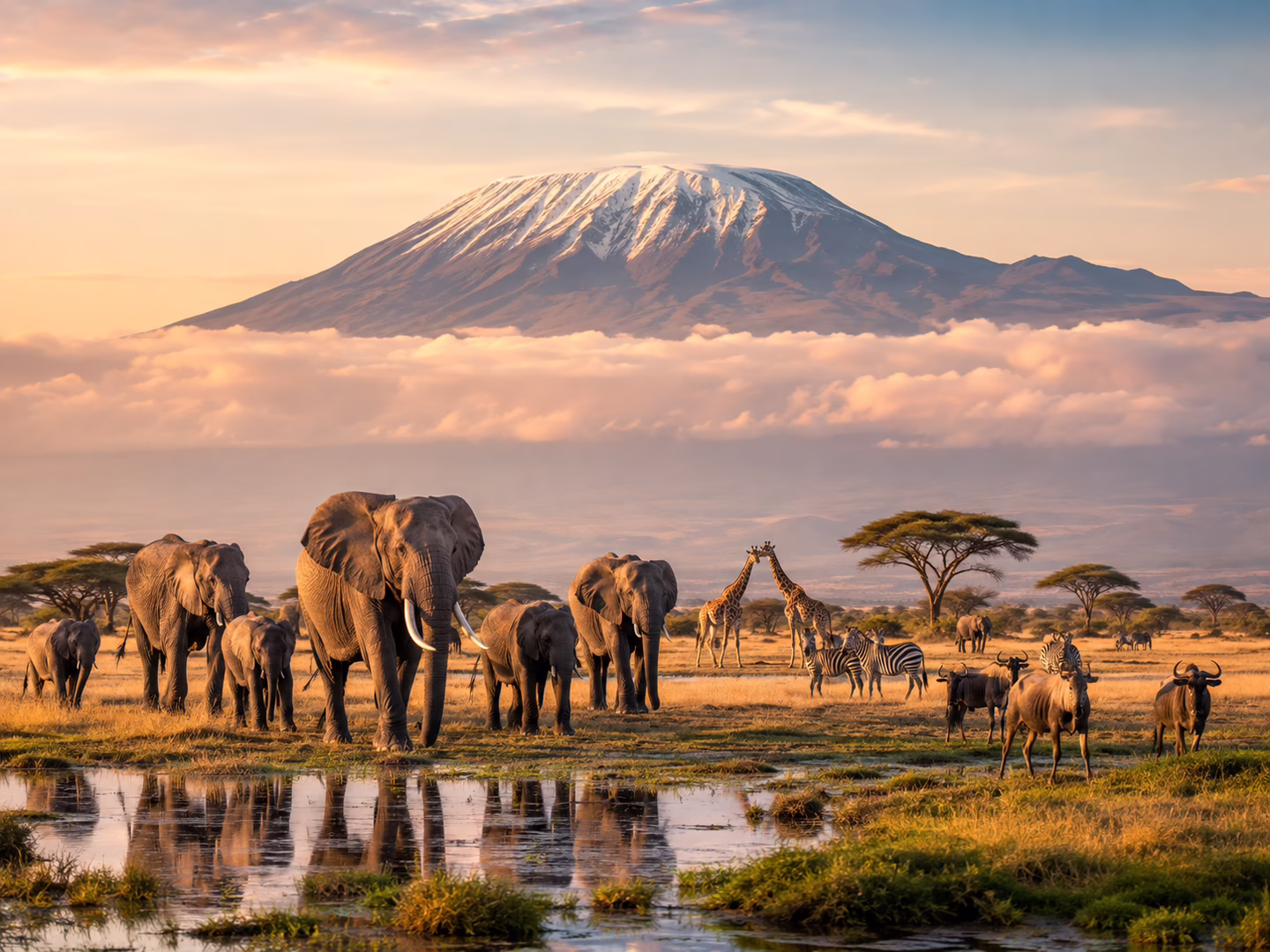 Amboseli y el Kilimanjaro