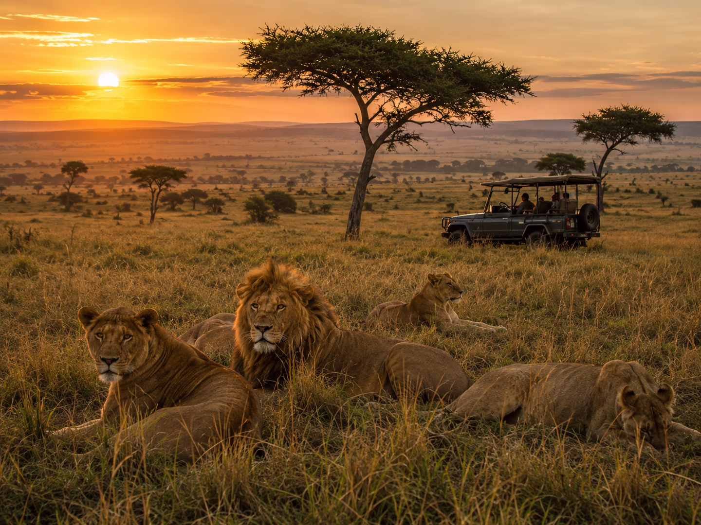 Kenia | Safari por Masái Mara, Amboseli y Nakuru con playas de Diani