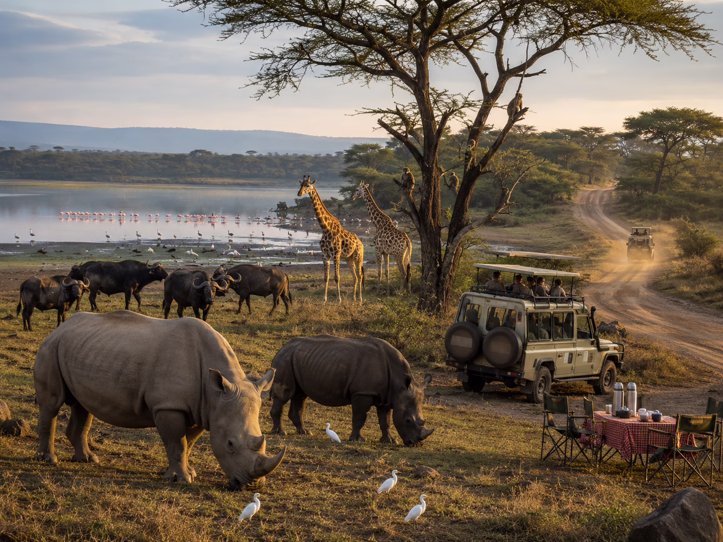 Safari en Nakuru y ruta a Amboseli