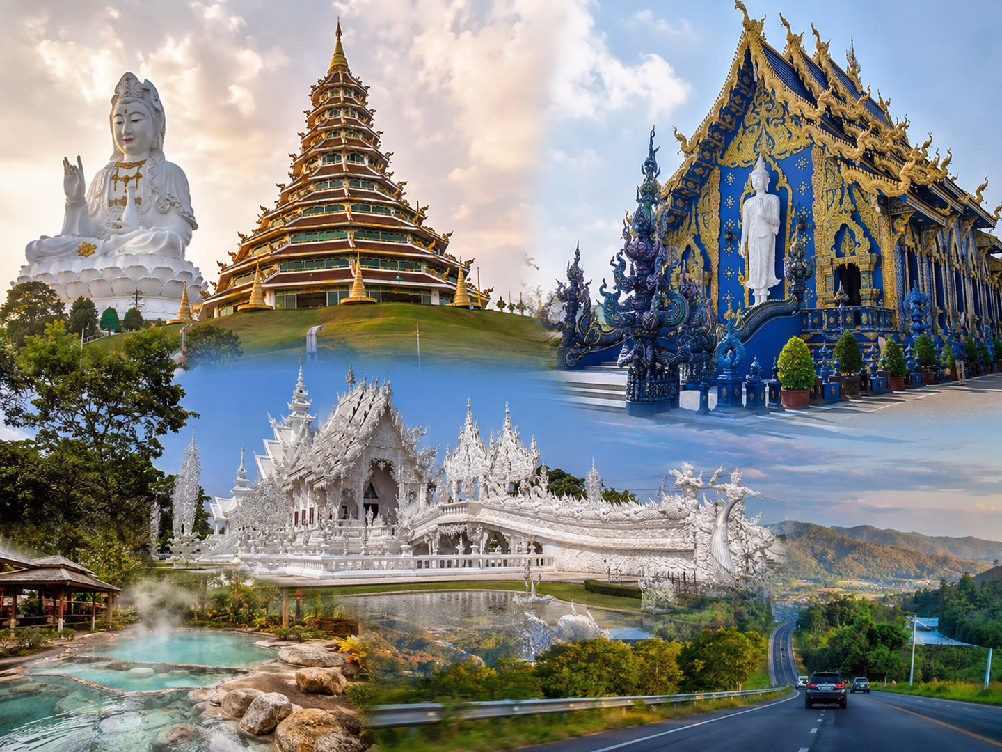Templo Azul, Templo Blanco y Chiang Mai